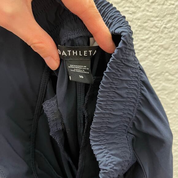 Athleta Brooklyn Jogger Pants Women’s 10 Navy Blue Stretch Travel Athleisure - Picture 5 of 10
